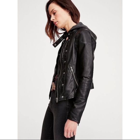NWT Free People New Dawn Vegan Leather Jacket - Picture 6 of 10